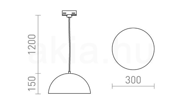 GLADYS 30 három áramkörös sínre fekete/aranysárga 230V LED E27 15W