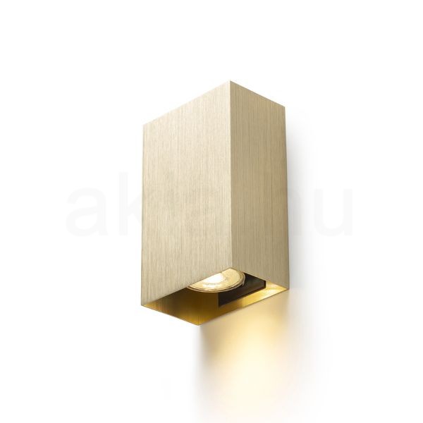CAPRI RC fali lámpa  szálcsiszolt sárgaréz 230V LED GU10 2x9W