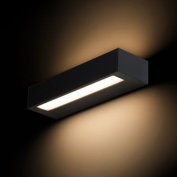 ASTER 25 fali lámpa fekete tej akril 230V LED 2x6W IP65 3000K