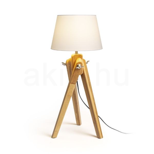 AMBITUS/ALVIS 24 asztali lámpa fehér bambusz 230V LED E27 11W