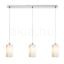LIZ III 80 függő lámpa  opál üveg/matt nikkel 230V LED E27 3x15W