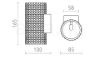 GLANS RB2 165 fali lámpa fehér Eco PLA 230V LED G9 5W