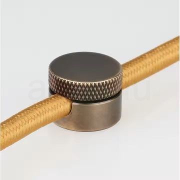 Antik bronz csavaros vezetékrögzítő Ø22 mm méretben