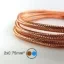 Vörösréz fémszövet borítású dekor vezeték 2×0,75 mm²