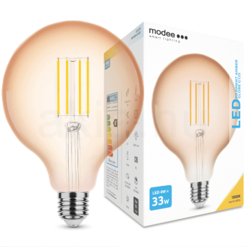 Modee LED Filament Amber Globe G125 4W E27 320° 1800K (360 lumen)