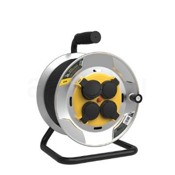 Technik Industrial Kábeldob 4-er 25m 1,5mm2 H07RN-F (IP44) 16A Fémház